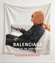 Balenciaga Year of the Tiger Flannel Throw Blanket for Wall Decor BA294